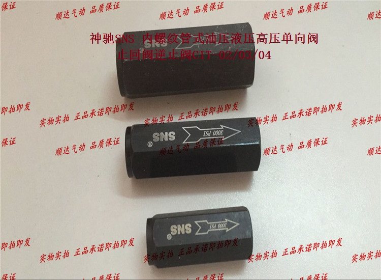 SNS Shenchi internal thread pipe oil pressure hydraulic high pressure one-way valve check valve check valve CIT-02 03 04