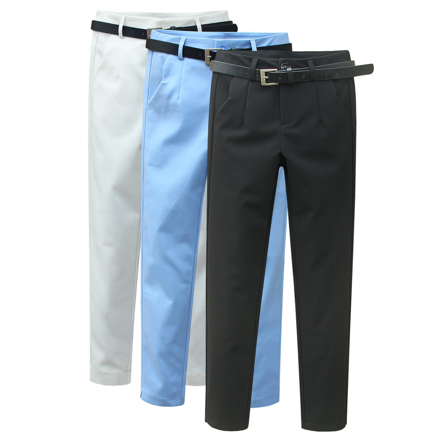 Western Pants Women Fall slim 90% Pants Fashion Open Fork Casual Pants Big Size OL Career Little Pants Pencil Pants