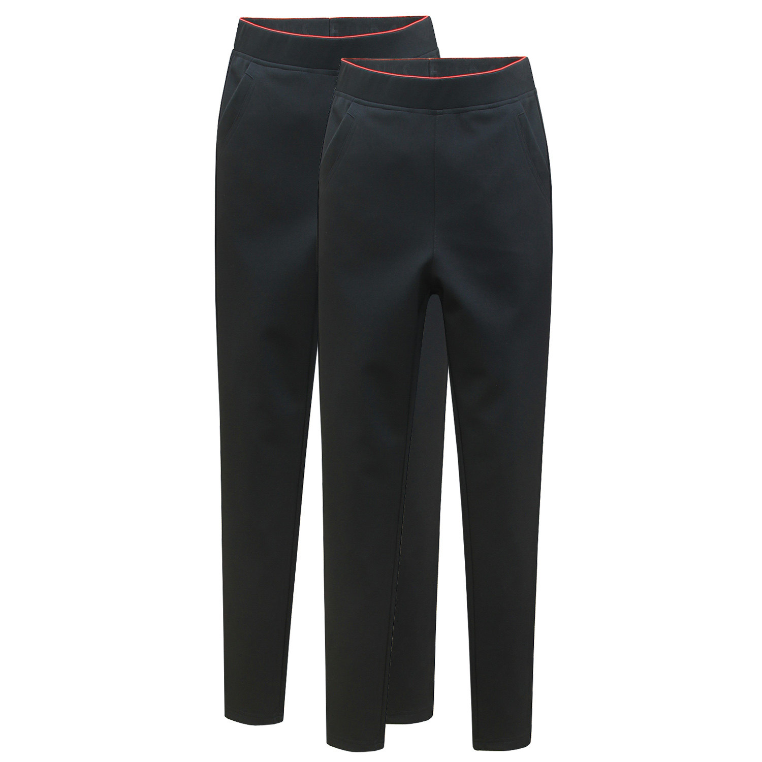 Black thickened inner pants female autumn and winter strength wearing pencil female tight high waist small feet thin large size pants