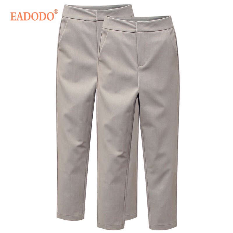 Summer clothes ankle-length pants trousers women's high waist drape loose pants OL professional apricot Korean slim pipe straight pants