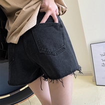 Pregnant women denim shorts Women summer thin fashion wear burrs low waist leggings loose belly wide leg pants