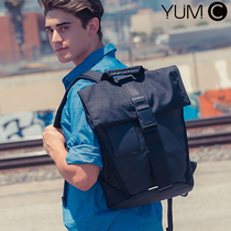 American YUMC backpack mens business casual simple large capacity backpack fashion school bag 15 6 inch computer bag