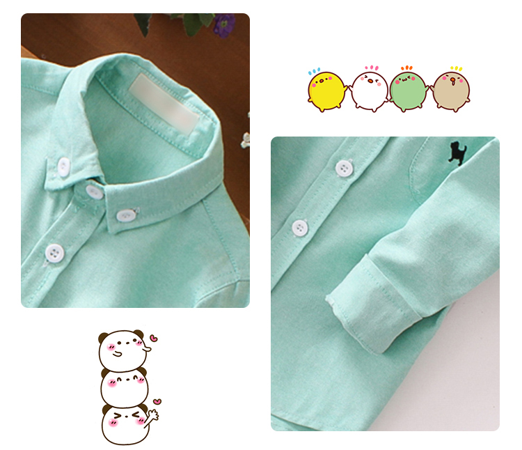 Áo sơ mi nam tay dài 2018 mới xuân hè Thu Đông phiên bản Hàn Quốc cotton trắng bé trai nam sơ mi 2-10 tuổi thủy triều áo em bé