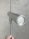 Italian Minimalist High-End Stainless Steel Bedroom Bedside Pendant Light Long Rod Art Single-Head Pendant Rod Strip Spotlight Silver Lamp