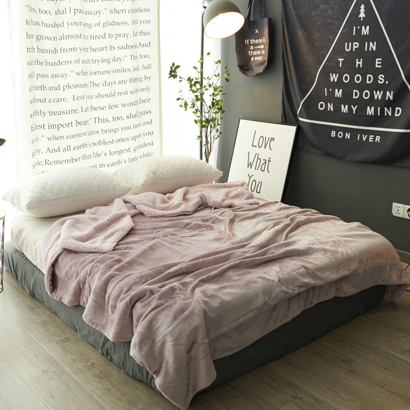Blanket Quilt Thickened Winter Coral Suede Blanket bed linen Double student cashmere flannel Nap Small Cover Blanket