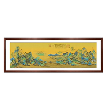 Wang Ximengs Thousand Miles of Rivers and Mountains hanging painting office famous hand-painted new Chinese style living room decoration painting green landscape painting