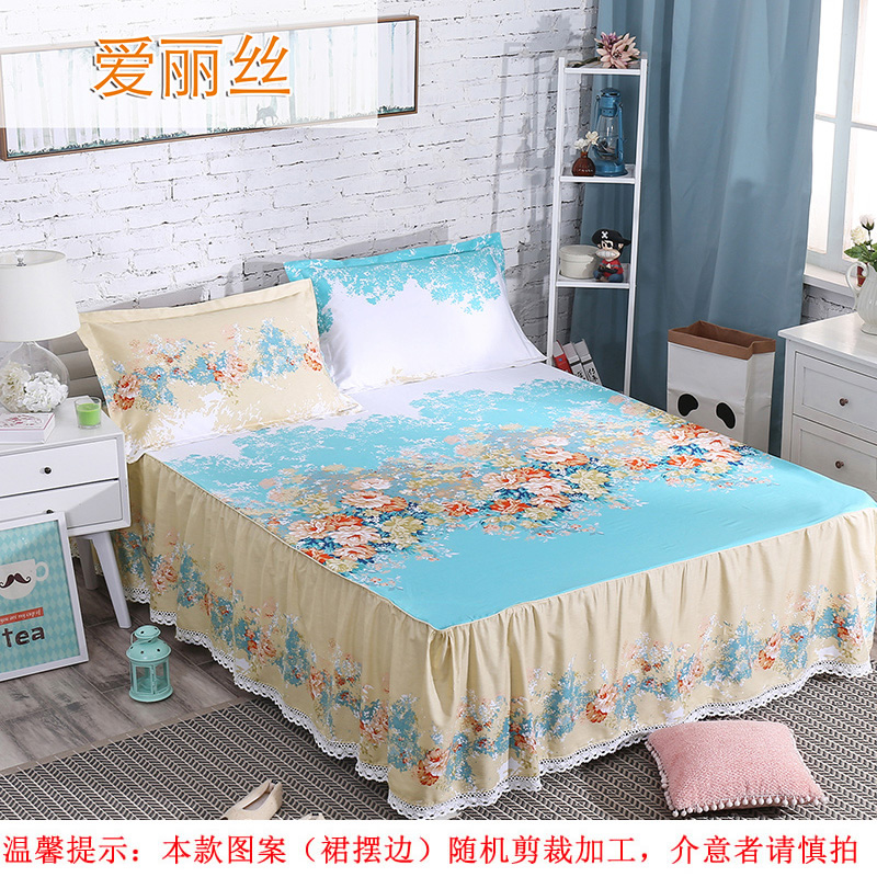 Trải giường cotton đơn mảnh giường loại váy cotton twill chăn mền Simmons 1.8 m giường gạo nệm bìa giường nhóm thứ tự