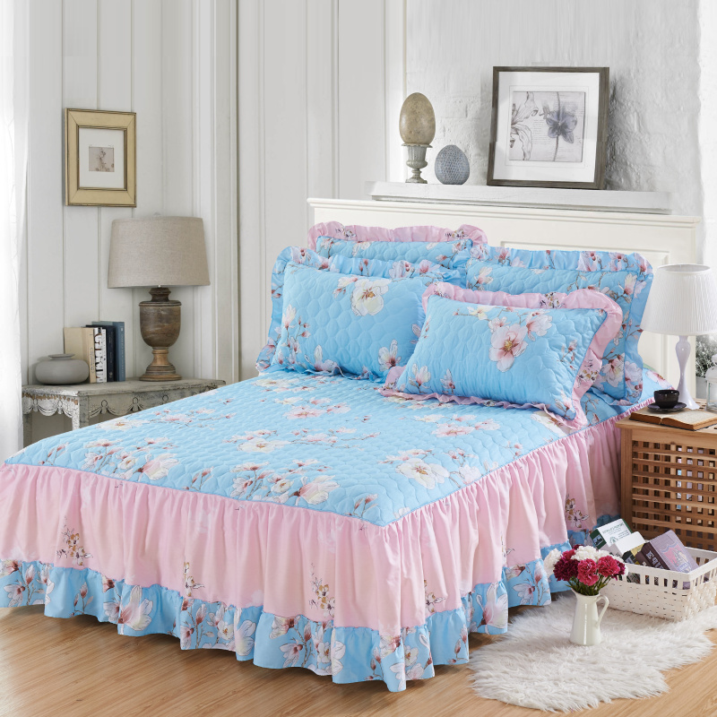 Dày giường váy cotton bông khăn trải giường một mảnh bảo vệ tay áo bông Simmons 1,2m giường đặt 1.5m1.8 - Váy Petti 	chân váy giường