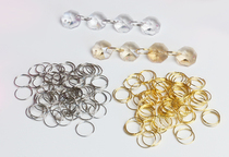 304 stainless steel ring Octagonal bead connecting ring Triangular strip bead curtain pendant hanging ring DIY crystal lamp accessories metal ring