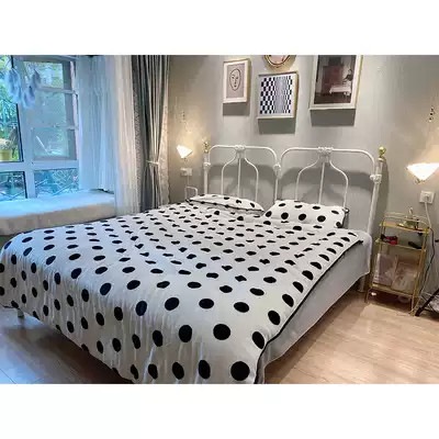 French bed modern simple iron bed princess bed 1 5 meters 1 8m double bed Nordic ins Net red iron frame bed