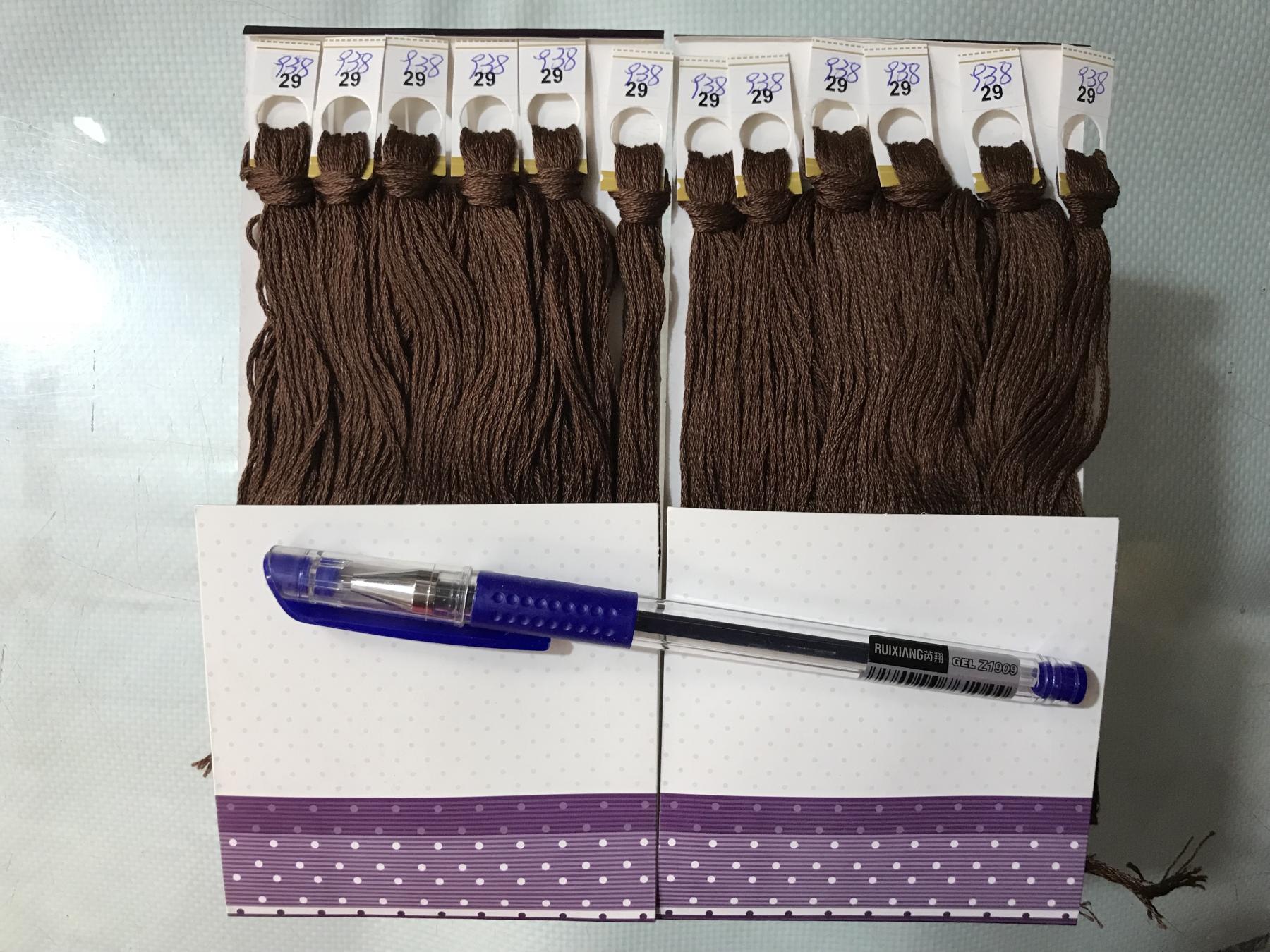 Pure cotton KS embroidery thread standard thread size 938 12 (one 8) supplementary wiring KS cross stitch embroidery thread