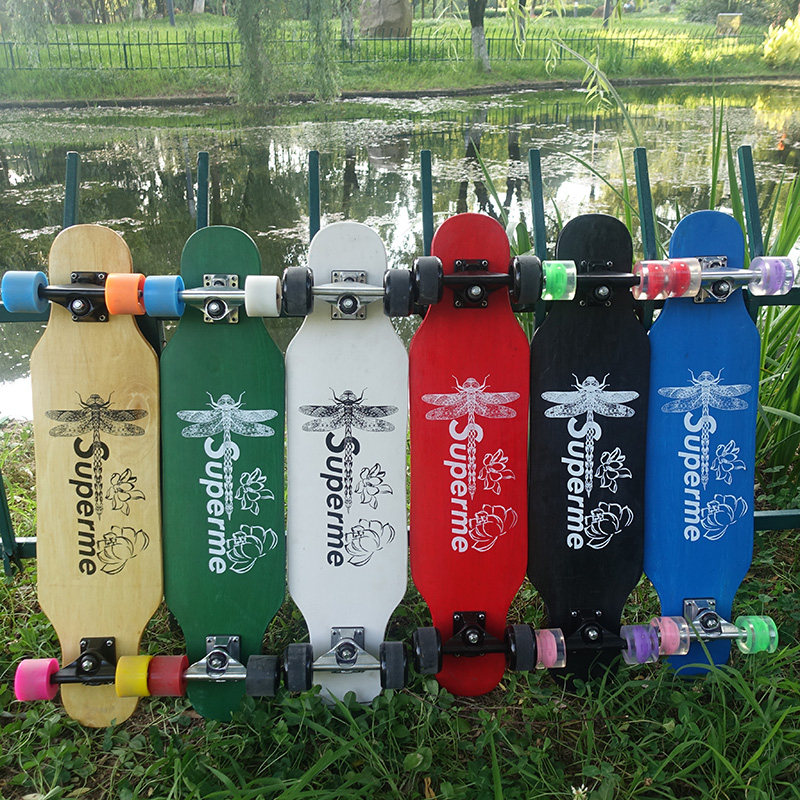 80 tile skateboard four-wheeled skateboard boy professional adult scooter flash walking brush street youth luminous