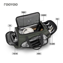 Reeyee large-capacity travel bag portable cross-body backpack gym bag waterproof dry and wet separate independent shoe compartment backpack