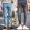 Mùa hè phần mỏng lỗ đàn hồi chín điểm jeans Hàn Quốc phiên bản của xu hướng của chân mỏng quần của nam giới thường harem quần