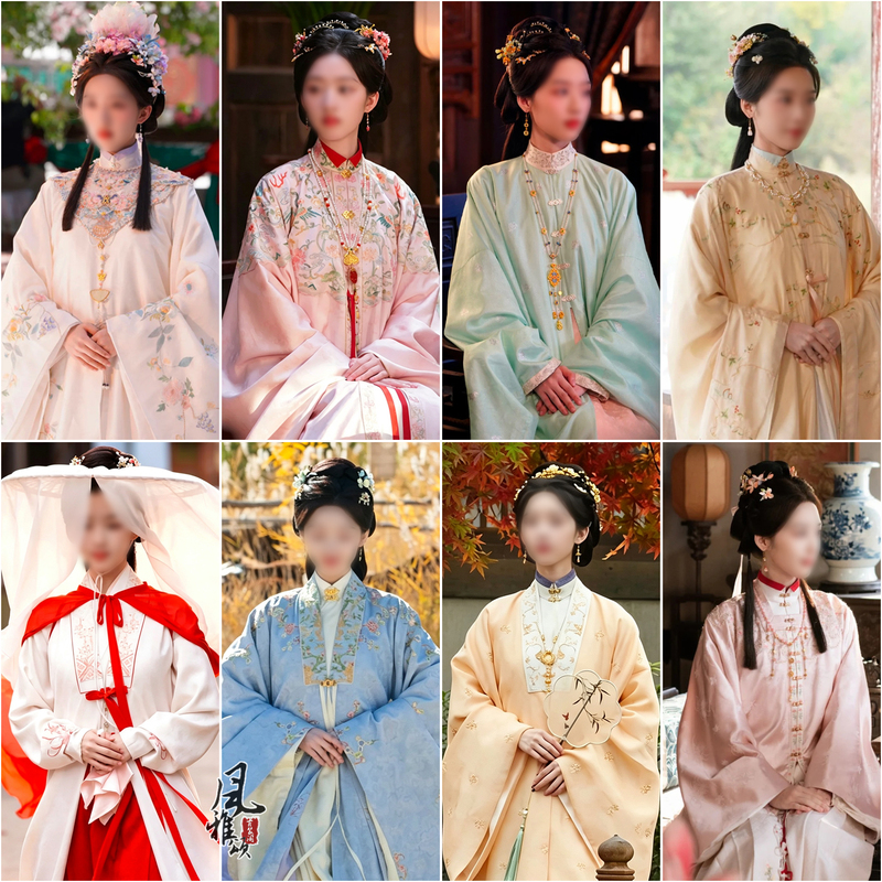 Flowers in Bloom: Costume from the Tv Series and Film "Fu Tingyun" - Ming-Style Hanfu for Noble Ladies, with Intricate Embroidery, Suitable for Performances and Photo Shoots Flowers in Bloom: Costume from the Tv Series and Film "Fu Tingyun" - Ming-Style Hanfu for Noble Ladies, with Intricate Embroidery, Suitable for Performances and Photo Shoots