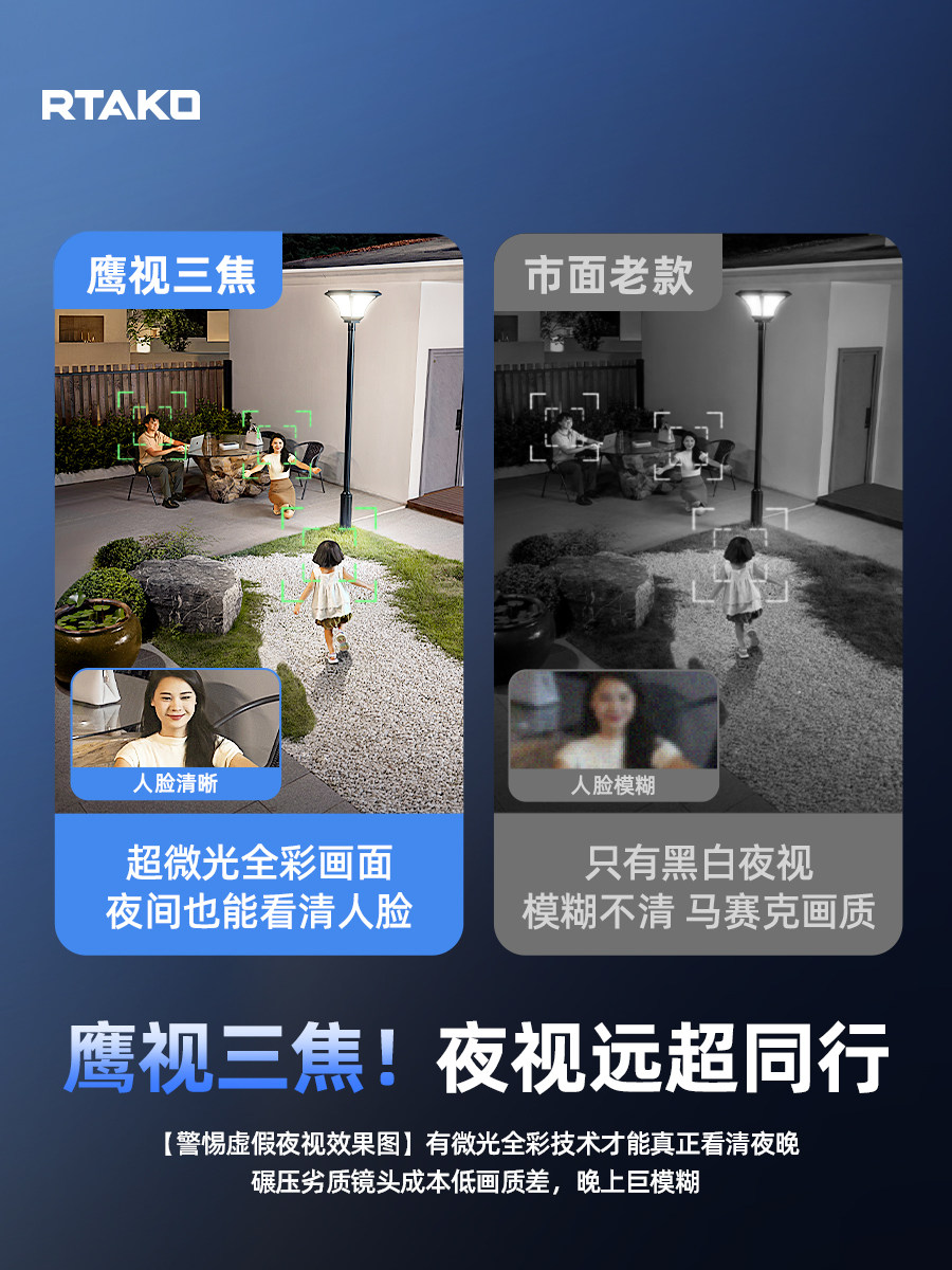 Camera Wireless Monitor Outdoor 360-Degree No Blind Spots Home Mobile Phone Remote Photography High-Definition Night Vision 8 Million