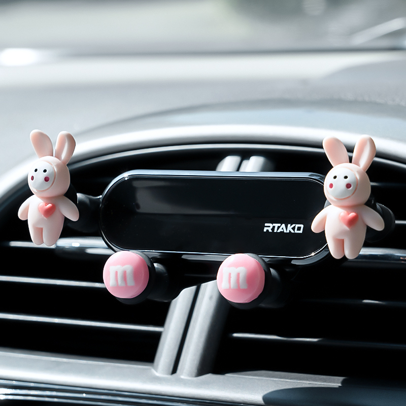 Cartoon on-board mobile phone rack car with air outlet inside car to support navigation fixing sucker-type universal type