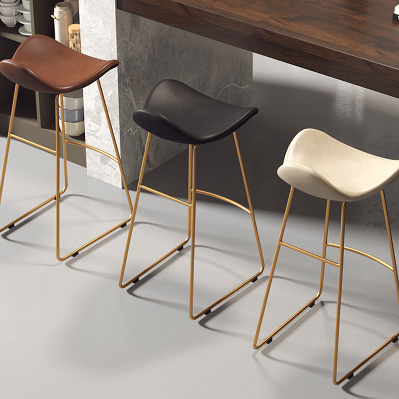 Nordic light luxury in bar chair chair modern minimalist fashion backstool high bench