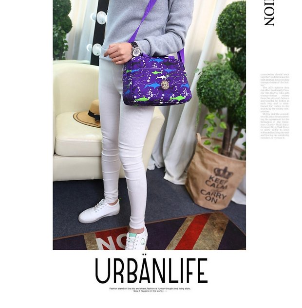 Hàn quốc phiên bản của Oxford xếp nếp vai túi Messenger túi nylon chống thấm nước giản dị nữ túi thể thao du lịch xách tay túi xách túi xách cầm tay nữ