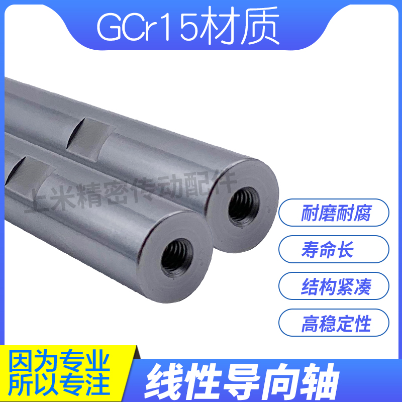High precision g6 quenched pointing to one end internal thread type SFJT15 -100-M6 plated hardchrome PSFJT15