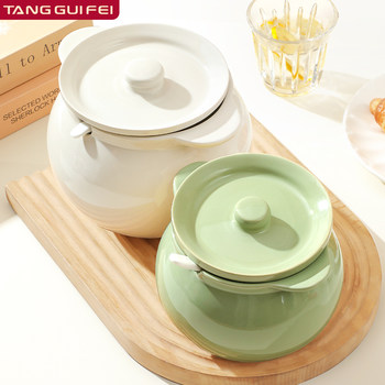 Food-Grade Ceramic Lard Container, High-Temperature Resistant Oil Container with Lid and Filter, Special Container for Household Use for Storing Animal Fat and Chili Oil