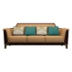 Sofa gỗ cao cấp của Mỹ Nội thất biệt thự sang trọng nhẹ hiện đại Ghế sofa da cỡ lớn kết hợp 1 + 2 + 3 - Ghế sô pha