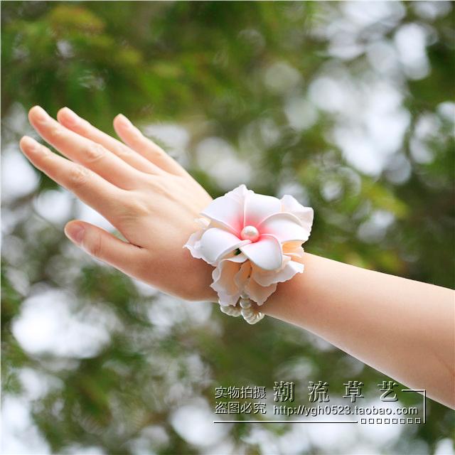 Nữ mùa hè Hàn Quốc Bãi biển Kỳ nghỉ Hoa Vòng tay Phụ kiện Trang sức Vòng tay Hoa Vòng tay vòng tay tinh lâm