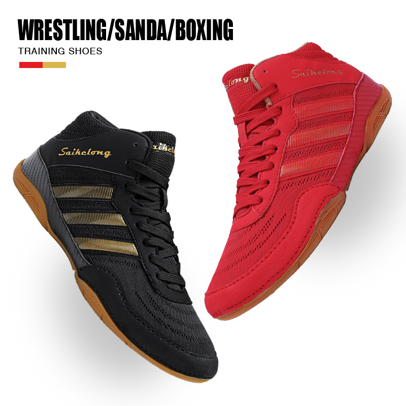 Wrestling Shoes for Men, Professional-Grade Fighting and Sanda Shoes, Free Combat Shoes, Tendon-Soled Indoor Fitness Training Shoes for Women Wrestling Shoes for Men, Professional-Grade Fighting and Sanda Shoes, Free Combat Shoes, Tendon-Soled Indoor Fitness Training Shoes for Women