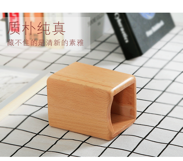 Bút gỗ giữ văn phòng sáng tạo cung cấp gỗ giữ bút đồ trang trí Gỗ sồi vuông đa chức năng lưu trữ bút giữ - Trang trí nội thất trang trí phòng ngủ nhỏ cho nữ
