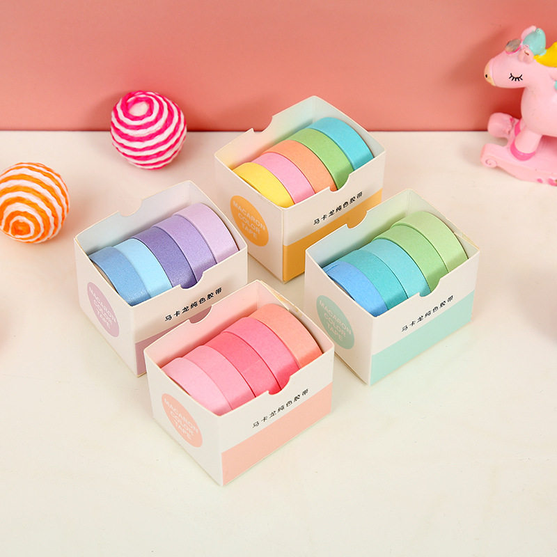 Fresh cute candy rainbow Hand tears Japanese and paper tape can be written DIY stickers 10 m long