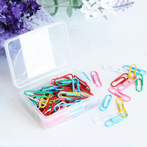 Color paper clip paper clip plastic box 100 packs Deli effective 0024 paper clip