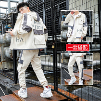 Dressed coat mens fashion brand with a handsome casual sports suit mens jacket Korean spring and autumn clothes