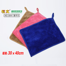 Thickened can be hung kitchen bathroom solid color absorbent quick-drying hand towel coral velvet hand cloth wipe towel