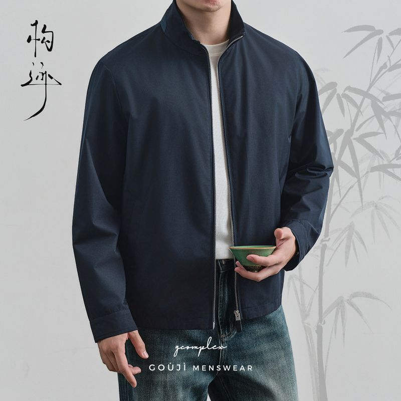 Ggg/Guojixi Men's Clothing 【Z·A Black Label】Autumn and Winter Men's Executive Business Simple Stand Collar Jacket