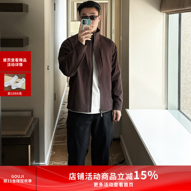 G Brother Studio Repelshell Soft Shell Men's Winter Fleece-Lined Taped Seam Stand Collar Soft Shell Jacket