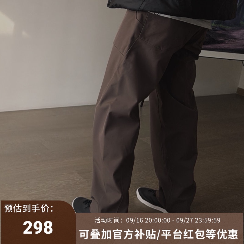 G Brother Studio Diode Autumn and Winter Men's Outdoor Loose Multi-Piece Thickened Straight-Leg Taped Business Trousers