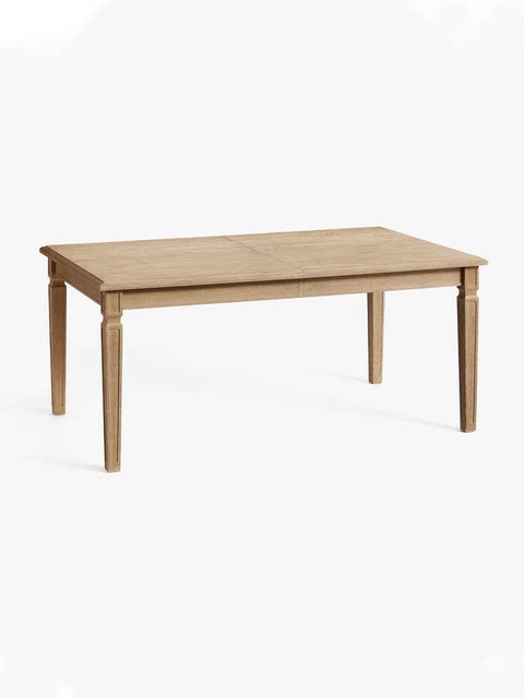 American retro solid wood dining table and chair combination rectangular wood color household dining table French high-end retractable dining table