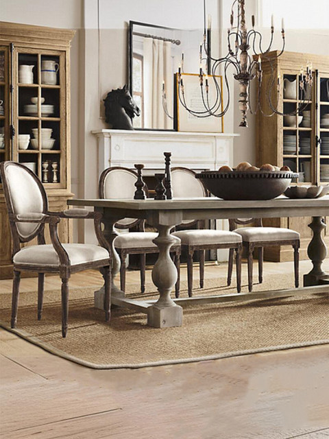 American country retro old glass door storage cabinet French oak world lock full wall bookcase bookcase display cabinet