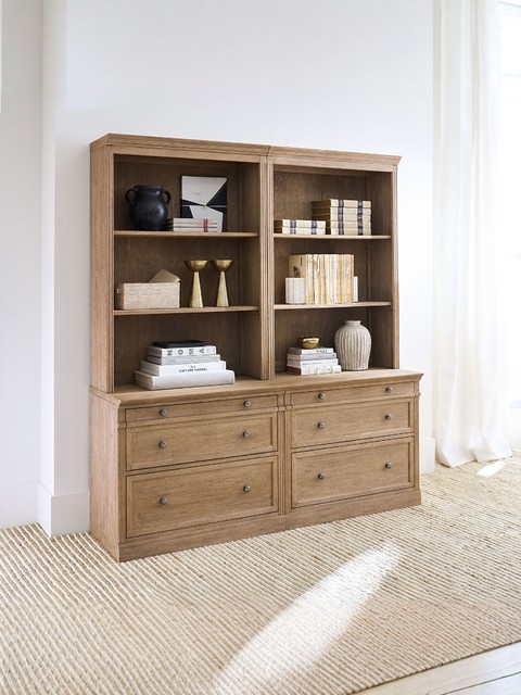 American country retro bookcase French small apartment simple wall combination large bookcase storage cabinet living room display cabinet