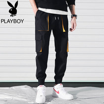 Playboy overalls mens spring and autumn 2021 new fashion brand casual trousers loose trend drawstring pants