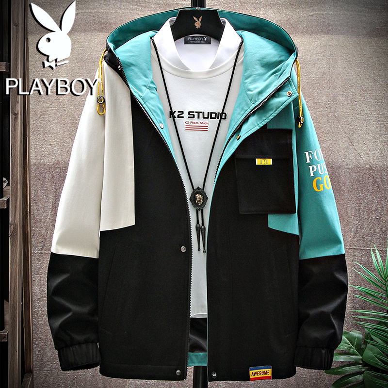 Playboy 2022 New spring autumn season Overalls jacket jacket for men's trends Even cap men's clothing short clothes