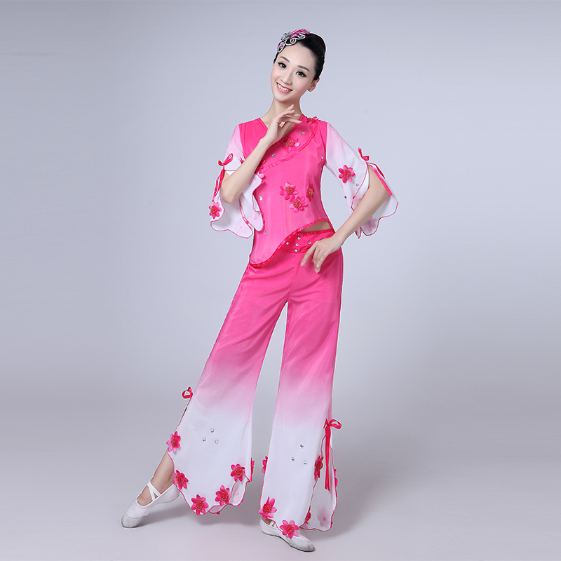 2019 New Jasmine Quốc múa vũ cổ điển Hiệu suất ăn mặc Fan Vũ Adult Hát Costume Stage Performance ăn mặc nữ