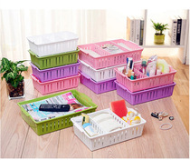 Plastic storage basket storage basket storage basket rectangular desktop drawer grid debris storage box kitchen cabinet finishing frame