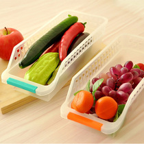 Refrigerator storage basket white plastic finishing box egg storage basket kitchen fruit storage basket hospital infusion basket