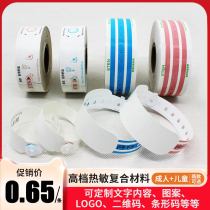 Disposable thermal printing bracelet wrist strap for hospital patient information identification hand strap waterproof hospitalization accompany custom