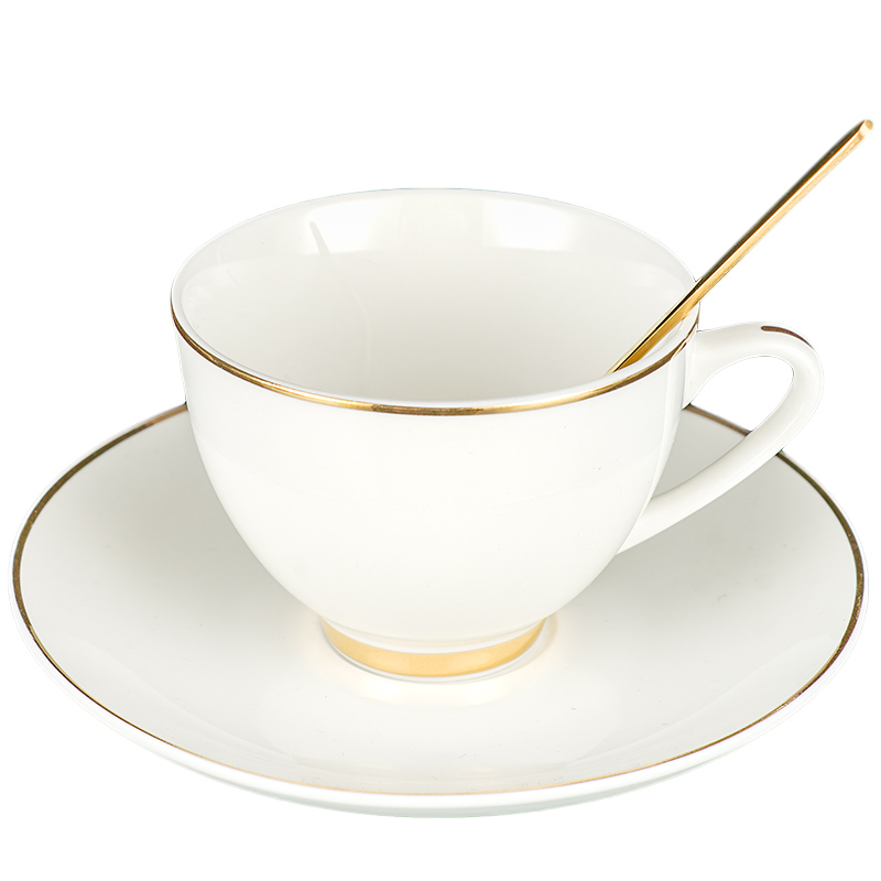 Yao hua Nordic ins wind contracted tea palace paint ceramic cup coffee cups and saucers, 304 stainless steel spoon set