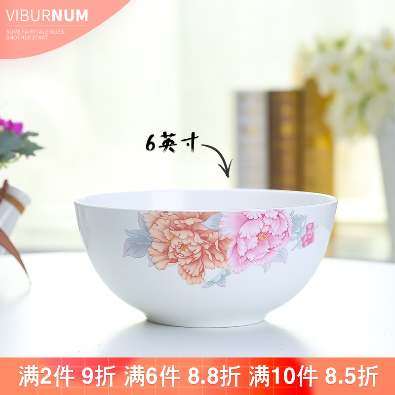 Yao hua ceramic rice bowls with 6 inch microwave ipads China gold edge footed bowl bowl of Chinese style the use of tableware