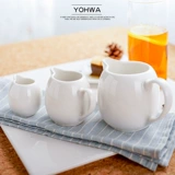 Чистый белый керамический кофе с молочной чашкой без ручной работы молоко чашка молока горшок с медовым горшком кофейная чашка поддерживающая техника