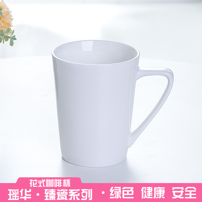 Yao hua pure European - style gulp large - capacity glass professional ceramic cup coffee cup keller picking cups