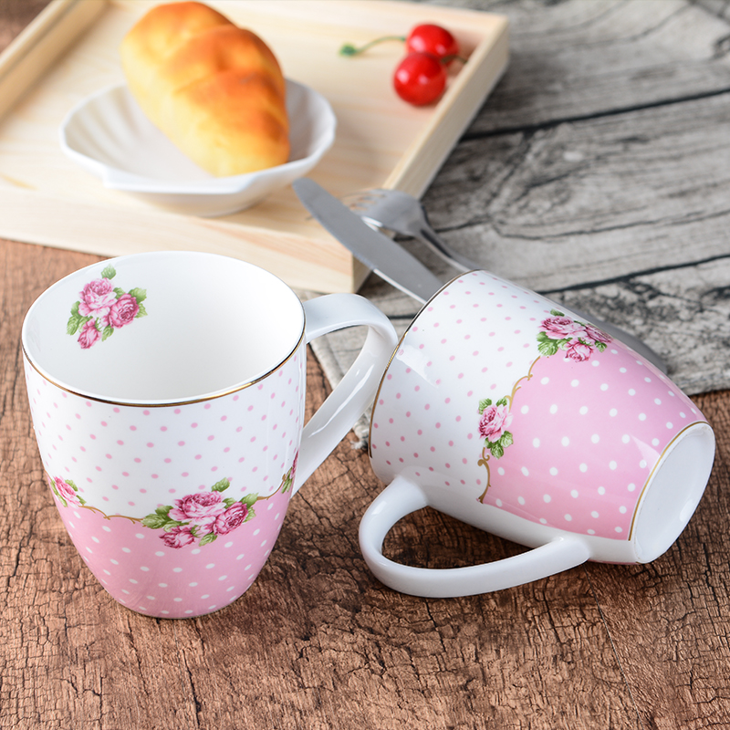 The coffee cup European big yao hua creative spent ceramic plant flower tea fancy coffee cup mark